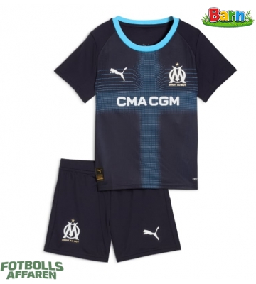 Olympique de Marseille Bortaställ Barn 2025-26 Kortärmad (+ Korta byxor)